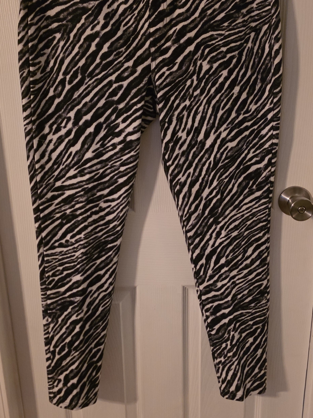 Michael Kors Black and White Zebra Legging